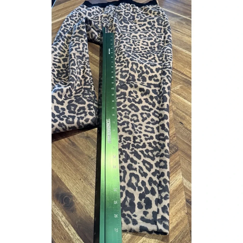 Zara Pants Leggings Leopard Print Lightweight‎ Pull On Women's Medium